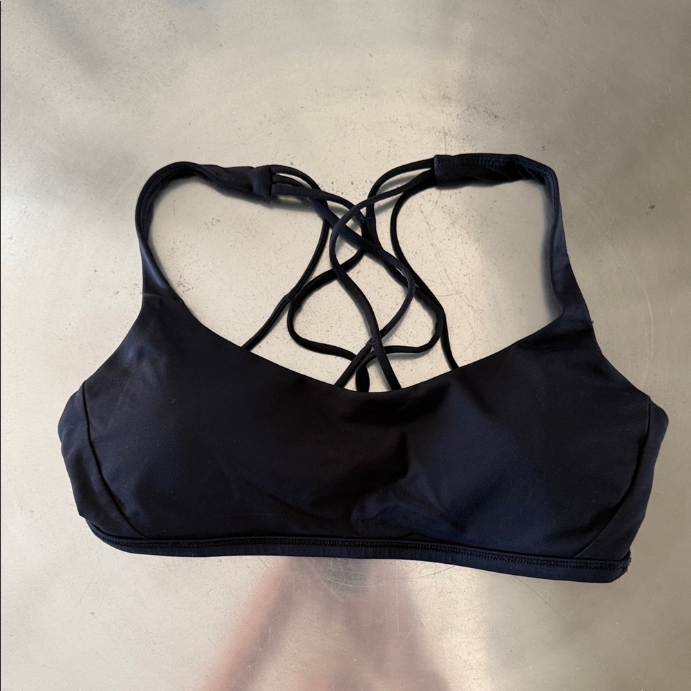 Lululemon Athletica Black Strappy Sports Bra